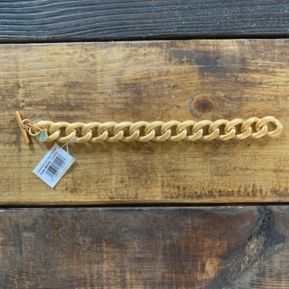 Hammered Link Toggle Bracelet